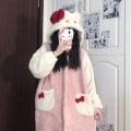 Miniatyrbilde 2 av 4: 2024-2022 Winter Kawaii Sanrio Pyjamas Animation Kuromi Cinnamoroll My Melody Facecloth Plysj Varme og komfortable pyjamasbukser - Perfet XXL 173-185CM 25