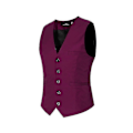 Miniatyrbild 1 av 2: Herrar V-ringad kostymväst ren bomull slim fit fyra säsonger väst-Perfet Dark Red S