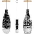 Miniatyrbillede 1 af 4: Flaskebørste, 2-delt Flaskebørste til Rengøring af Sodastrømme, Langskaftet Vandflaske Rengøringsbørste til Kolber, Glasflasker - Perfekt