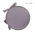 30/38 cm Enfärgad Mjuk Rund Stol Sittdyna Sittdynor med Band - Perfekt Light Grey 30cm