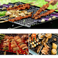 Pikkukuva 2 / 5: Uudelleenkäytettävät BBQ-ulkogrillit 304 ruostumatonta terästä verkkomatot BBQ-ulkogrillit Ritiläverkko Paisto- ja leivontatarvike Grillausverkko - Täydellinen 54x38CM