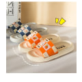 Miniatyrbilde 3 av 4: Sklisikker innendørs tegneserie barnesandaler til tøfler - Perfet Orange square 30-31(Foot length18cm)