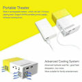 Miniatyrbilde 6 av 10: Miniprojektor HD 1080P 4K HDMI video liten projektor for hjemmet - Perfet yellow & white EU Plug