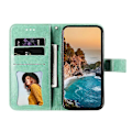 Miniatyrbillede 3 af 4: Syv-bladet Blomster Præget Læder Telefon Cover - Perfet Compatible with MotorolaMoto G35
