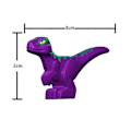 Miniatyrbillede 2 af 5: Jurassic dinosaur byggeklodser dele baby dinosaur Tyrannosaurus Rex velociraptor børnelegetøj - perfekt 5pcs