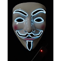 Miniatyrbild 2 av 2: LED Mask V Vendetta Mask Neon Mask EL Wire Lyser upp för Halloween Kostym Cosplay Party-Perfekt V-white