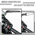 Miniatyrbild 5 av 5: För Kawasaki Zx6r Zx636 Zx7r Zx9r Zx10r Modifierad Motorcykel 2st Speglar Vindvingar Justerbara Rotations Sidospeglar-Perfekt black A