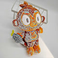 Miniatyrbilde 5 av 5: 9,8-tommers dart monkey plysjdukke, blond myk fylt dukke - Perfekt