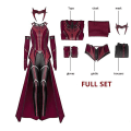 Miniatyrbild 1 av 6: P-jsmen Kvinna Wanda Maximoff Cosplay Dräkt Scarlet Witch Huvudbonader Kappa Och Byxor Full Set Outfit Halloween Accessoarer - Perfet L Wanda