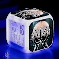 Miniatyrbild 1 av 5: Basketbollväckarklocka 7 Färgförändring Multifunktionell Noctilucence Elektronisk Klocka Barn Väckarklocka för Tw-Perfet Black