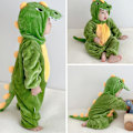 Miniatyrbilde 3 av 5: Tegneserie Dyreformet Pyjamas Unik Form Løstsittende Langærmet Nattkjole for Soverommet - Perfekt Stegosaurus 100cm