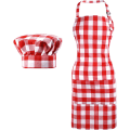Pikkukuva 1 / 6: 2 kpl Chef suit Chef hat Set aikuisille Baker esiliinahattu - Perfet