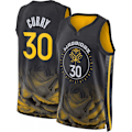Miniatyrbilde 1 av 2: Mordely City Edition Golden State Warriors 2022-23 Stephen Curry #30, svart voksentrøye – perfekt M