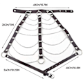 Miniatyrbillede 3 af 4: Body Chain Sort læder BH Cage Sikkerhedssele Krave BH Chain - Perfet