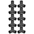 Miniatyrbillede 1 af 5: 10 STK 3-vejs rørfittings PVC-plast Tee Fitting Albuehjørneforbindelse 25 mm indvendig diameter Sort-Perfet