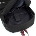 Pikkukuva 4 / 5: Yläasteen opiskelijoiden reppu, Bts College Casual Bag Side-kokoonpano USB liitäntä ja kuulokeliitäntä. (musta 1)- Täydellinen