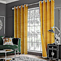 Miniatyrbillede 1 af 4: Luksuriøse termisk isolerede gardiner, tykke, solide, effektive mørklægningsgardiner - Perfekt Golden Yellow W 59x H 98 150cm*250cm