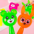 Miniatyrbilde 3 av 5: Håndholdt Lett Gummi leketøy Finger Dekompresjonsstav leketøy Myk Klem Stress Relief leker-Perfet Luminous Handle Bear