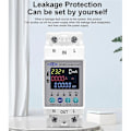 Miniatyrbild 3 av 5: TOMZN 2P 63A 110V 220V TUYA WIFI Strömbrytare Kwh Mätare Timer med Spännings-, Ström- och Läckageskydd - Perfekt