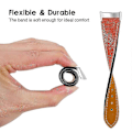 Miniatyrbilde 2 av 5: Ekte Lær Justerbar Rem Kompatibel med Fitbit Charge 6/5 - Komfortabel og Slitesterk Kaffe Rem - Perfekt Orange Fitbit Charge 6