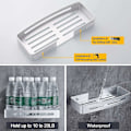 Miniatyrbillede 2 af 5: No Drilling Shower Hylde Nail Free Shower Caddy Hylde Ingen skader,- Perfet