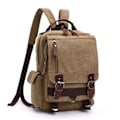Miniatyrbild 2 av 6: ny liten canvas ryggsäck män Reseryggsäck Multifunktionell axelväska för kvinnor Laptop ryggsäck Skolväskor Dam Daypack - Perfet khaki 2
