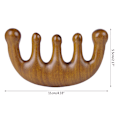 Pikkukuva 5 / 10: Pää Meridian Hierontakampa Gua Sha 5 Wide Tooth Comb Akupunktio santelipuukampa kaapiva päänahan hierontalaite - Perfet