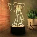 Miniatyrbillede 4 af 8: Poppy Playtimes 3D LED Huggy Wuggy Natlampe Model Decor Present - Perfet