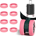 Miniatyrbild 1 av 5: 8 st. Resväskehjulsöverdrag, Resväska Skydd för Hjul, Silikon Resväska Spinner Hjulöverdrag, Minskar Buller - Perfekt Pink