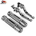 Pikkukuva 3 / 5: Yhteensopiva Yamaha V-max 1200 Vmax 1200 1985-2007 2006 2005 2004 2003 2002 2001 moottoripyörän jarrukahvan ja kytkinkahvan sekä ohjaustangon kanssa+(adq-Perfet VMAX 1200 1985-20074