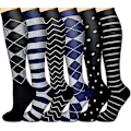 Miniatyrbilde 1 av 5: Kompresjonsstrømper for kvinner og menn - Sirkulasjon, 6 par for atletisk løping, sykling - Perfekt set4 L XL