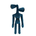 Miniatyrbilde 2 av 3: 40 cm sirenehode plysj leketøy hvit svart sirenehode utstoppet dukke skrekkfigurer - Perfet blue