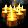 Miniatyrbilde 2 av 5: Pakke med 24 Oppladbare LED-lys Flakkende Flammeløse LED Elektriske Lys med Stativ Ladestasjon, for Jul, Bryllup, Fest (gul) - Perfet