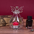 Miniatyrbillede 3 af 5: 2 stk Engleglas fyrfadsstage Hjem Festindretning Candl Transparent- Perfet Transparent 2pcs