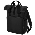 Miniatyrbilde 1 av 2: Bagbase Roll Top Resirkulert Twin Handle Laptop Ryggsekk - Perfet Black One Size