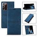 Pikkukuva 1 / 5: Yhteensopiva Samsung Galaxy Note20 Ultra Dream Magneettinen Imu Business Vaakasuora Käännettävä PU-nahkakotelo Pidikkeellä & Korttipaikalla & Lompakolla - Täydellinen Blue