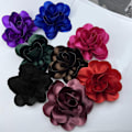 Miniatyrbilde 3 av 5: Formell anledning corsage fransk stor rose sateng stoff brud brudgom bryllup corsage dansefest perfekt Red