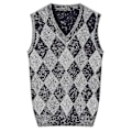 Miniatyrbild 1 av 4: Yynuda Herrar Cashmere Pullover Ullblandning Ärmlös Stickad V-ringad Tröja-Perfekt Dark Grey S