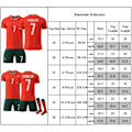 Miniatyrbillede 2 af 2: 25-26 Portugal Hjemmebane Fodbold Børnetrøje Ronaldo Nr. 7 Sportstøj Fodboldtrøje med Sokker - Perfekt 22
