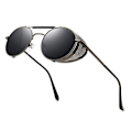 Miniatyrbillede 2 af 5: Runde vintage polariserede solbriller Steampunk Style Eyew - Perfet