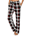 Miniatyrbillede 1 af 2: Mænds Bløde Flanel Ternet Pyjamasbukser - Perfekt black red XL