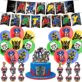 Miniatyrbillede 2 af 6: Transformers Tema Fødselsdagsfest dekorationer Transformers Træk Tabs Kageindsatser Balloner Spiral Charms - Perfet Set A