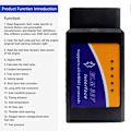 Miniatyrbilde 5 av 5: Bluetooth ELM327 OBD2 Skanner V1.5 - Bil Diagnostisk verktøy for Android /IOS, Les/Slett Koder, Sanntidsdata, Støtter Alle OBDII Protokoller-Perfekt