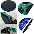 Miniatyrbillede 3 af 5: Professionel Pokermåtte Praktisk og bærbar pokermåtte egnet til temafest poker aften - perfekt Green Round Pad