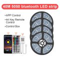 Miniatyrbillede 9 af 10: LED Strip Light RGB 5050/SMD2835 Flexible Ribbon DIY Led Light Strip RGB Tape Diode DC 12V bluetooth julebelysning - Perfet 5m bluetooth 20key 0 - 5W