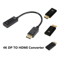 Miniatyrbilde 8 av 8: DisplayPort til HDMI-kompatibel adapter DP hann til hunn HDMI-C - Perfet 4K-30hz