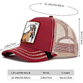 Miniatyrbild 4 av 5: dam unisex mesh lastbilshatt fyrkantig patch cap Klassisk justerbar vanlig hatt (Gorilla) CNMR - Perfet