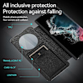 Miniatyrbillede 4 af 5: Etui til Samsung Galaxy S24, Smart Sleep/Wake Up Funktion Visningsvindue Premium Læder Flip Cover med Kort Slot, Støtteben Trådløs Opladning - Perfekt green S24 Ultra