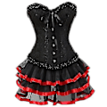 Pikkukuva 1 / 5: Seksikäs Korsettimekko Naisille Pluskokoinen Kostyymi Yläosa Burleske Korsetti ja Minimekkosetti Tutu Corselet-Perfet Red 5XL