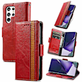 Miniatyrbild 1 av 3: phone case för Galaxy S22 Case Flip Visitkortshållare Stötsäkert case - Perfet red